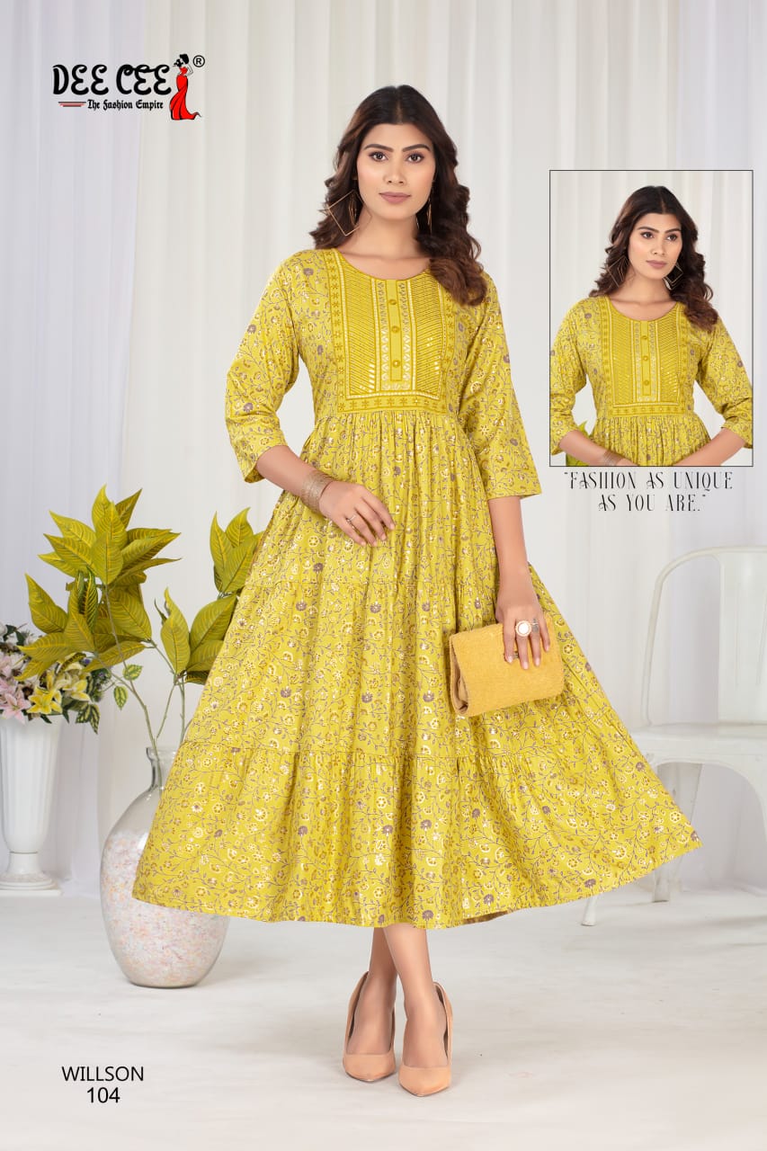 Deecee Willson Casual Wear Fancy Rayon Kurtis Collection